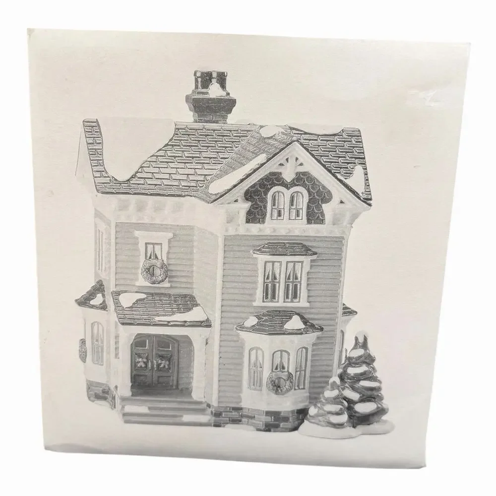 Vintage 1994 Dept 56 “GLENHAVEN HOUSE” Snow Village Lighted Handpainted Org Box